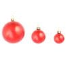 vidaXL 100 Piece Christmas Ball Set 3/4/6 cm Red