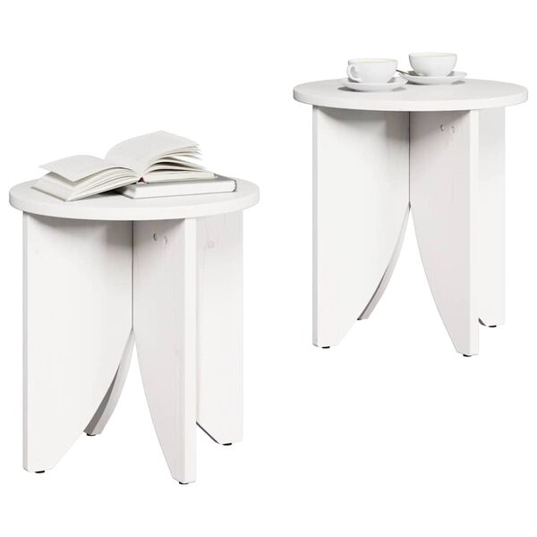 vidaXL Coffee Table 2 pcs White
