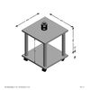 FMD Side Table with Swivel Wheels White