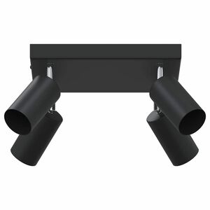 vidaXL Ceiling Spotlight with Spotlights Black 26 x 26 x 16 cm Metal
