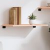 vidaXL Wall Shelf 60x40x2 cm Untreated Solid Wood Oak