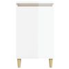 vidaXL Bedside Cabinets 2 pcs High Gloss White 40x35x70 cm Engineered Wood