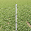 vidaXL Fence with Post Silver 0.4 x 50 m Steel