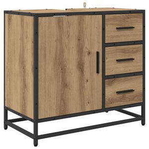 vidaXL Bathroom Cabinet Artisan Oak 65 x 33 x 60 cm Engineered Wood