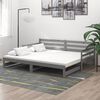 vidaXL Pull-out Day Bed without Mattress Grey 2x(90x200)cm