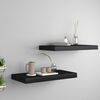vidaXL Floating Wall Shelves 2 pcs Black 50x23x3.8 cm MDF