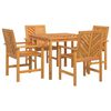 vidaXL Garden Dining Set 5 pcs Brown 90 x 90 x 74 cm Solid Acacia Wood