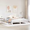vidaXL Bed frame without Mattress White 180x200 cm Super King Solid Wood Pine
