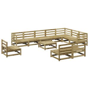 vidaXL 11 Piece Garden Sofa Set Impregnated Wood Pine