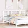 vidaXL Bed Headboard White 206x4x100 cm Solid Wood Pine