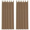 vidaXL Voile Curtains with Loops 2 pcs Light Brown 140x260 cm