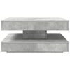 vidaXL Coffee Table 360-Degree Rotatable Concrete Grey 70x70x34.5 cm
