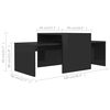 vidaXL Coffee Table Set High Gloss Black 100x48x40 cm Engineered Wood