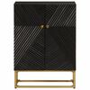 vidaXL Sideboard Black 55x30x76 cm Solid Wood Mango and Iron