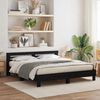 vidaXL Bed Frame with Headboard Black oak 200 x 200 cm Engineered wood