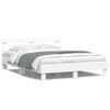 vidaXL Bed Frame with LED without Mattress White 150x200 cm King Size