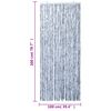 vidaXL Fly Curtain Silver 100x200 cm Chenille