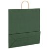 vidaXL Paper Bags 50 pcs with Handles Green 45x17x48 cm