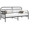 vidaXL Daybed Frame with Headboard Black 107 x 203 cm Steel
