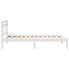 vidaXL Bed Frame White 75 x 190 cm Solid Pine Wood