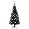 vidaXL Christmas Tree with 300 LEDs with Stand Black 210 cm PVC