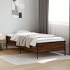 vidaXL Bed Frame without Mattress Brown Oak 90x190 cm Single