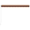 vidaXL Manual Retractable Awning 450x300 cm Orange and Brown
