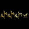 vidaXL LED Reindeers with 40 LEDs 7 pcs Gold PET