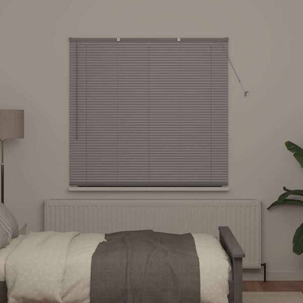 vidaXL Venetian Blinds Height Adjustable Silver 175 x 150 cm Aluminium