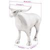 vidaXL Bull Sculpture Silver 20 x 17 x 23 cm Aluminium