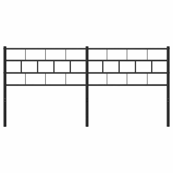 vidaXL Metal Replace Headboard Black 180 cm
