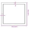 vidaXL Table Top 60x50x(2-4) cm Untreated Solid Wood Live Edge