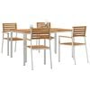 vidaXL Garden Dining Set 5 pcs Brown Solid Acacia Wood