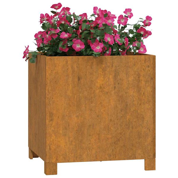 vidaXL Planter with Legs Rusty 40x40x40 cm Corten Steel