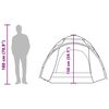 vidaXL Camping Tent Dome 3-Person Grey and Orange Quick Release