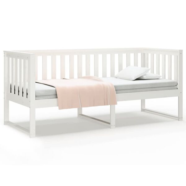 vidaXL Day Bed without Mattress White 80x200 cm Solid Wood Pine