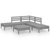 vidaXL 6 Piece Garden Lounge Set Solid Pinewood Grey