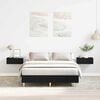 vidaXL Bed Frame Black Oak 193 x 143 x 25 cm Engineered Wood