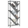 vidaXL Bookcase Grey Sonoma 79x30x180 cm Engineered Wood and Metal