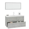 vidaXL 3 Piece Bathroom Furniture Set Concrete Grey