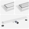 vidaXL 2 in 1 Shower Drain Silver 70 cm Stainless Steel 304