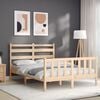vidaXL Bed Frame without Mattress 140x200 cm Solid Wood Pine