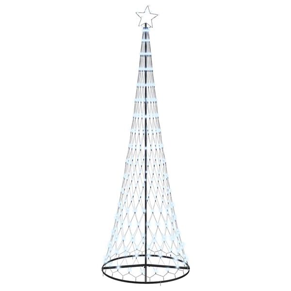 vidaXL LED Christmas Tree Cool White 100.5 x 100.5 x 302.5 cm Metal