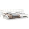 vidaXL Day Bed | White | Solid pine wood | Fits two 90x190 cm mattresses