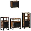 vidaXL Bathroom Furniture Set with Shelf 4 pcs Brown Solid Mango Wood