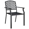 vidaXL 3 Piece Garden Dining Set Anthracite Steel