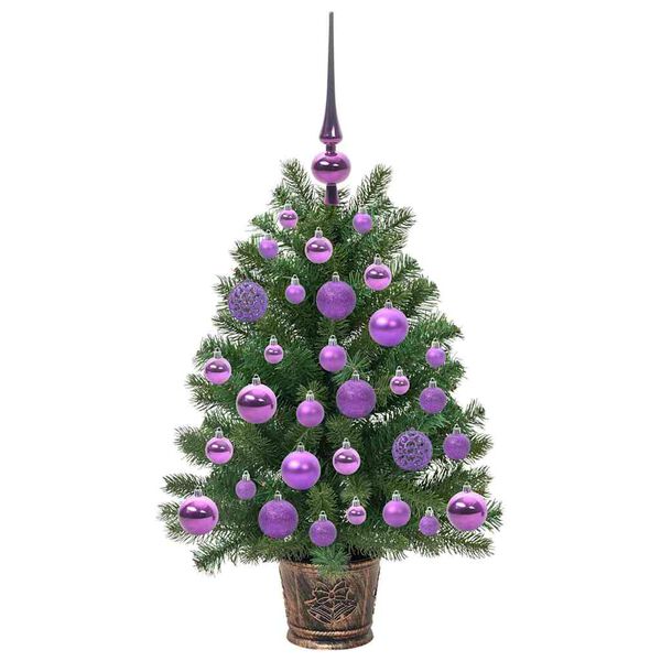 vidaXL Artificial Christmas Tree with 150 LEDs Green 75 cm PE and PVC