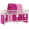 vidaXL Kids' Loft Bed with Tunnel without Mattress Pink 90x190cm