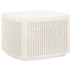 vidaXL Garden Table | White | Plastic | Compact | Durable | Garden Table
