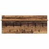 vidaXL Wall-Mounted Coat Rack with Shelf Old Wood 100 x 40 x 12 cm